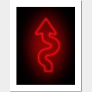 Arrow neon sign Posters and Art